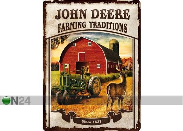 Металлический постер в ретро-стиле John Deere Farming Traditions 30x40cm