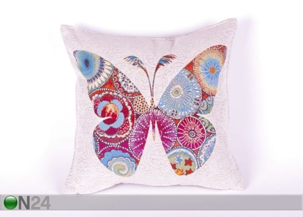 Декоративная подушка из гобелена бабочка 45x45 cm