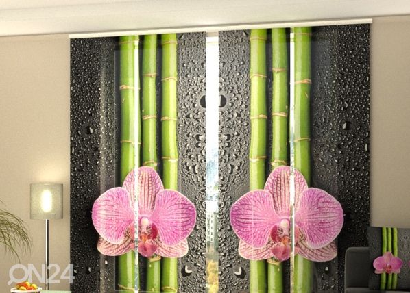 Затемняющая панельная штора Orchids and Bamboo 2, 240x240 см