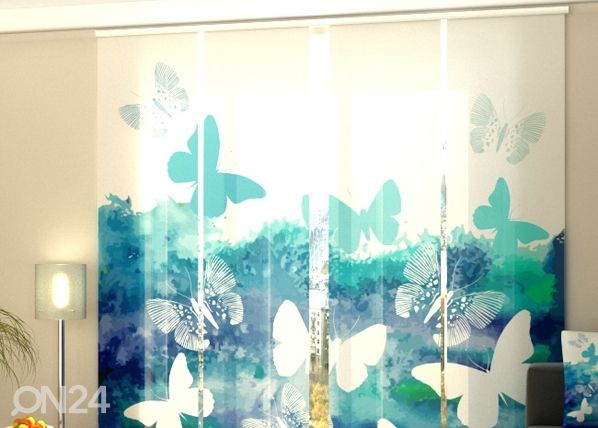 Просвечивающая панельная штора Blue butterfly 240x240 см