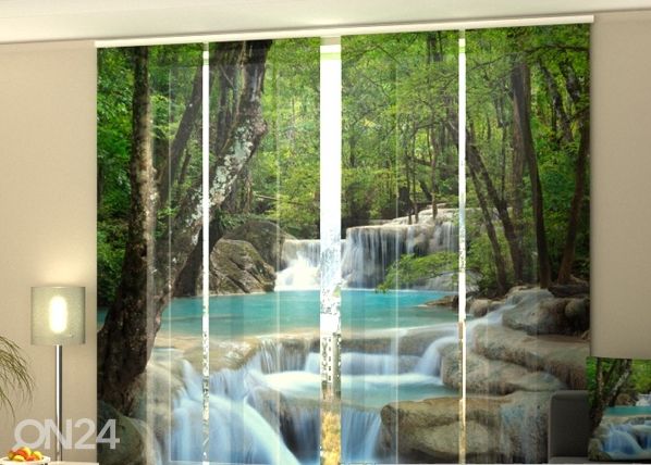 Полузатемняющая панельная штора Thai Waterfall in Spring 240x240 см