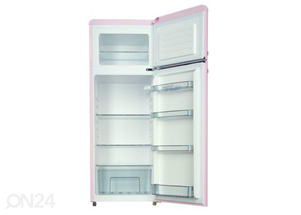 Ретро-холодильник Wolkenstein, глянцево-розовый