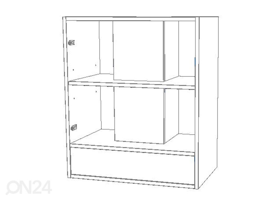 Верхний кухонный шкаф для вытяжки 50 cm увеличить