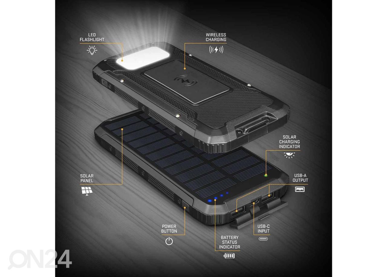 Внешний аккумулятор с солнечной панелью Yenkee увеличить
