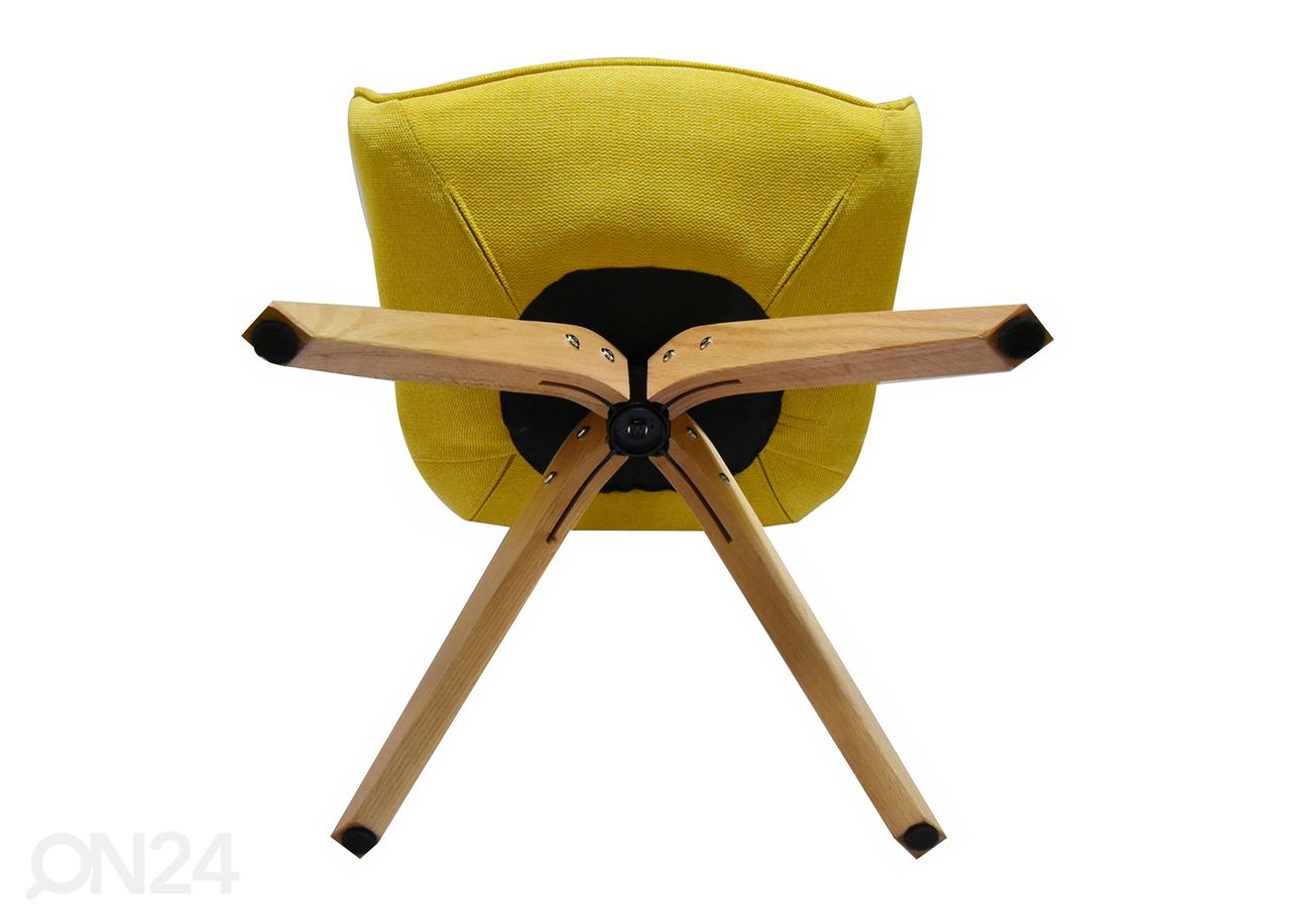 Вращаемый обеденный стул на 360°, горчично-желтый увеличить