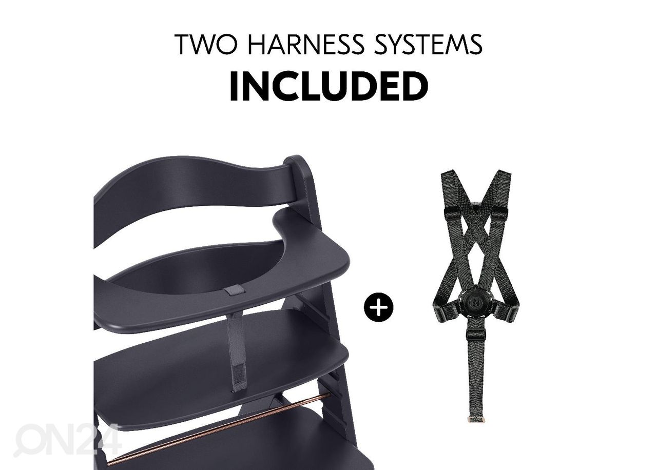 Детский стульчик для кормления Hauck Select Alpha+ кожаный ремешок и медные детали увеличить