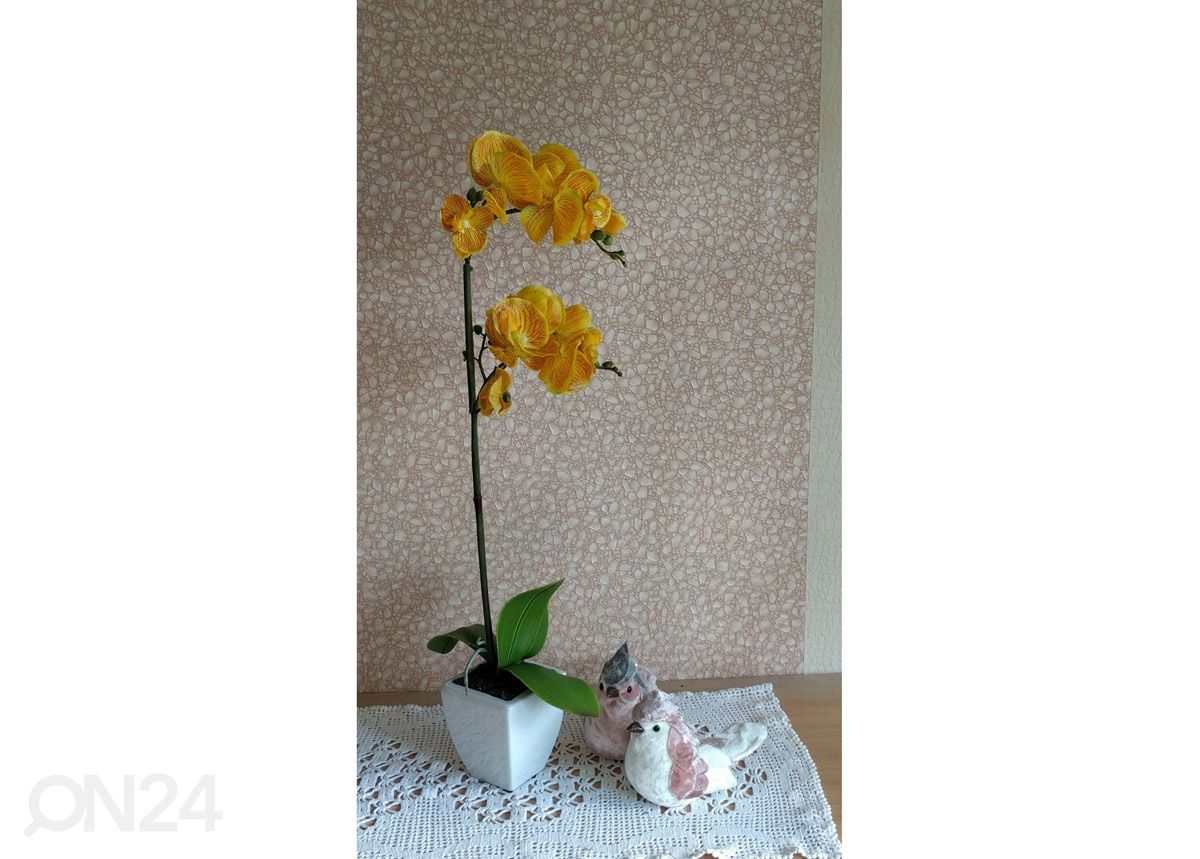 Искусственный цветок Жёлтая орхидея h75 cm увеличить