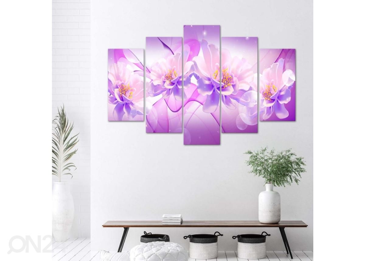 Картина из 5-частей Violet Flower Composition 100x70 см увеличить
