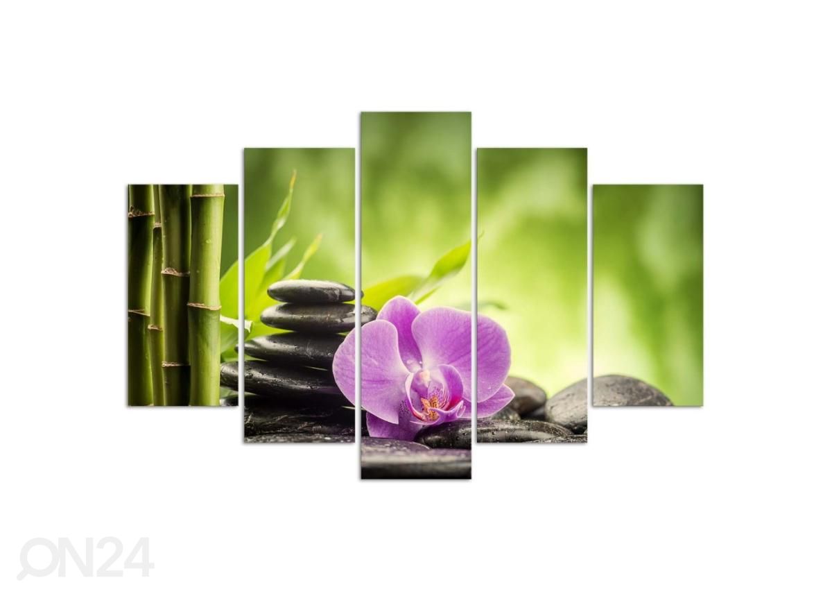 Картина из 5-частей Zen composition with stones and orchid 100x70 см увеличить