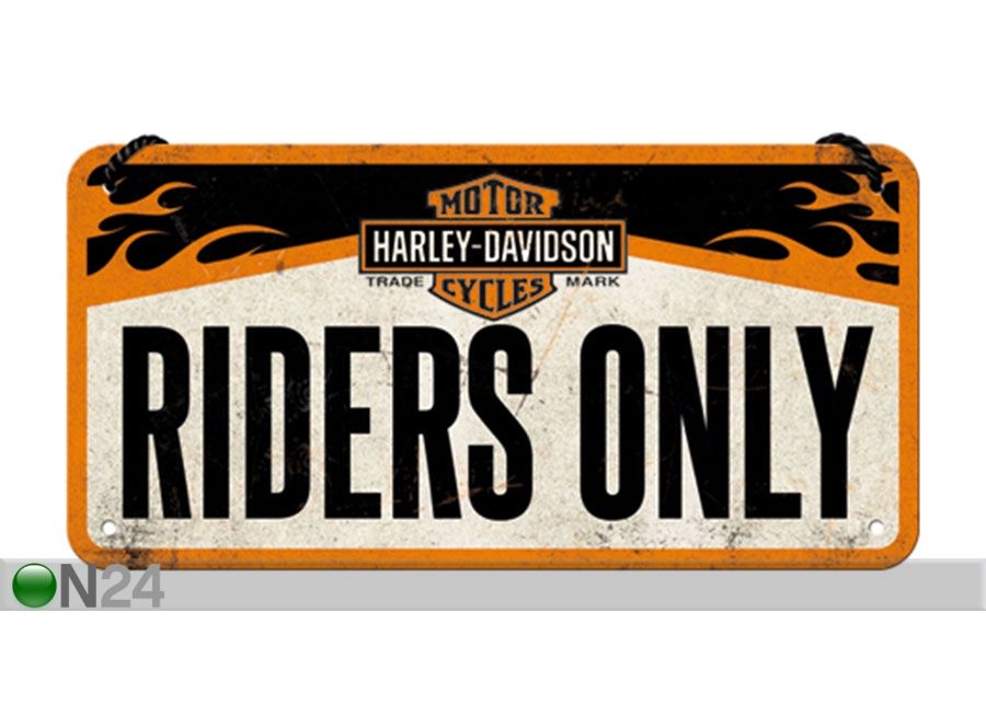 Металлический постер в ретро-стиле Harley Davidson Riders Only 10x20 cm увеличить