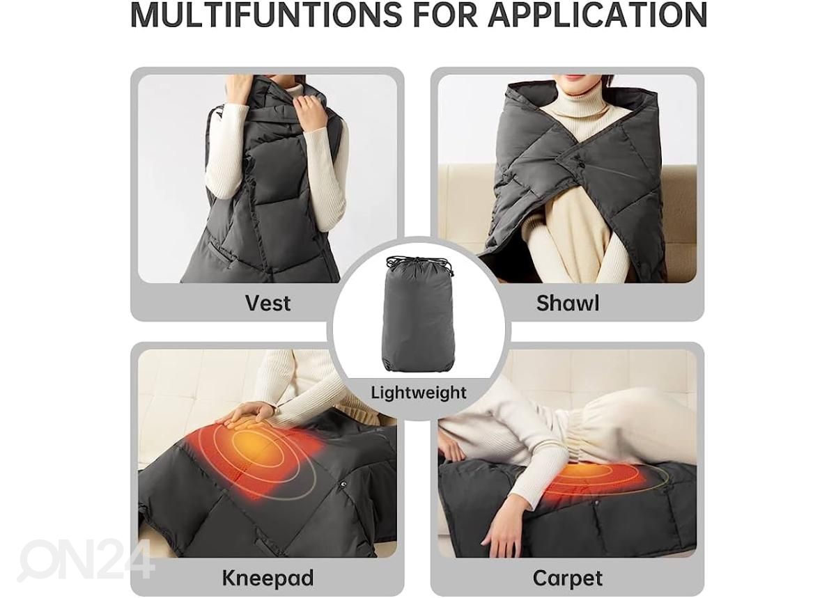 Многофункциональное одеяло/жилет с подогревом Grafeen увеличить