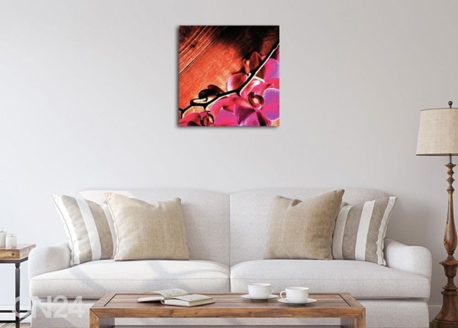 Настенная картина Pink orchids 1 3D 30x30 см увеличить