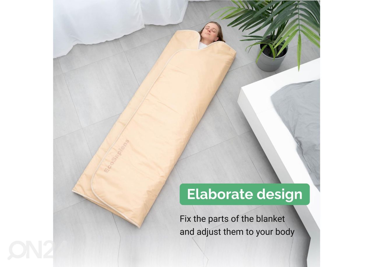 Одеяло с подогревом с эффектом инфракрасной бани, EcoSapiens, 180х220 см, бежевый увеличить