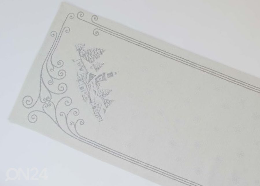 Рождественская салфетка из гобелена Chalet Lurex silver 45x138 см увеличить