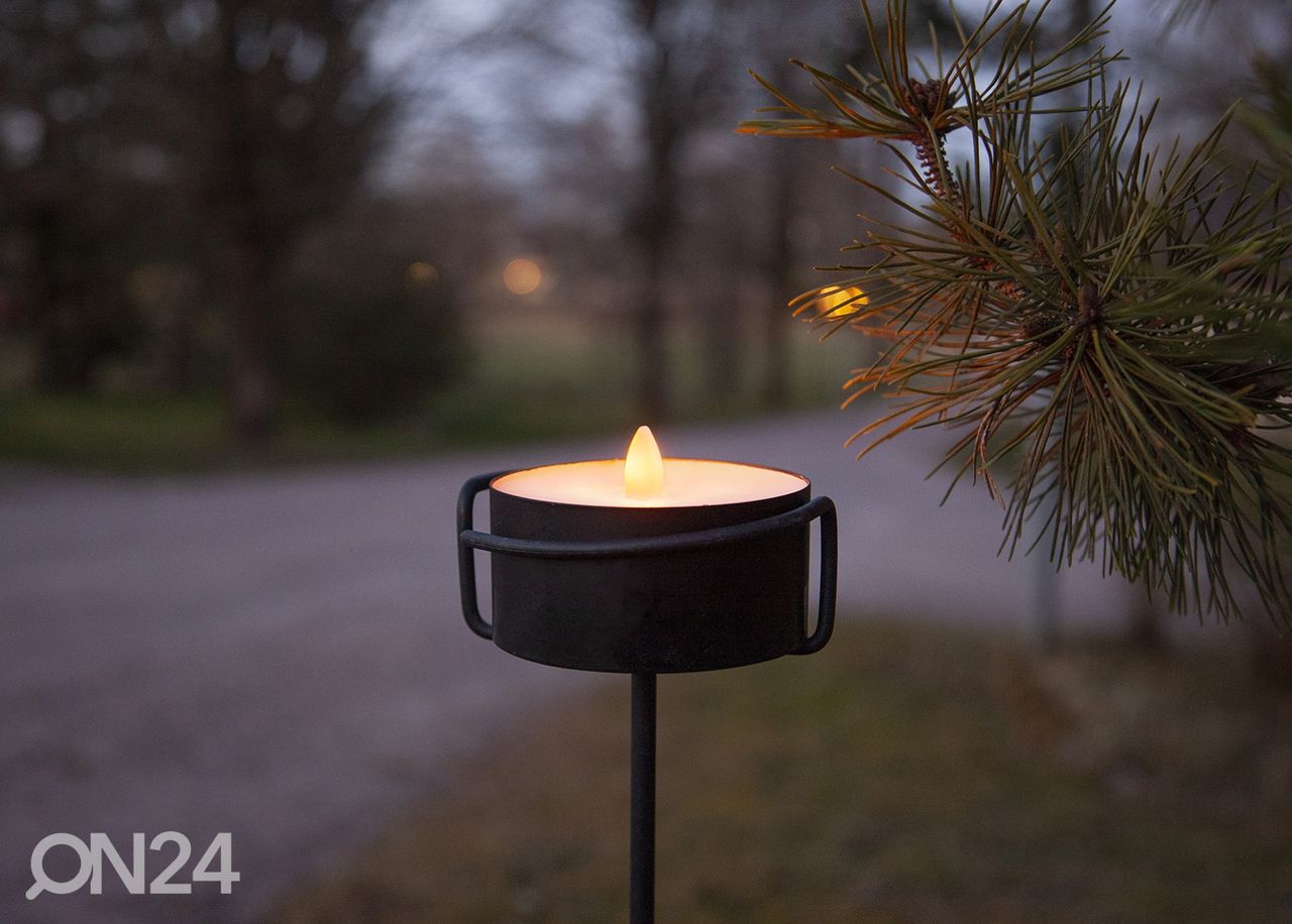 Светодиодная уличная свеча Torch, черная увеличить