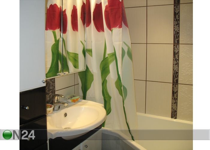 Текстильная штора для ванной Tulipa 180x200 см увеличить