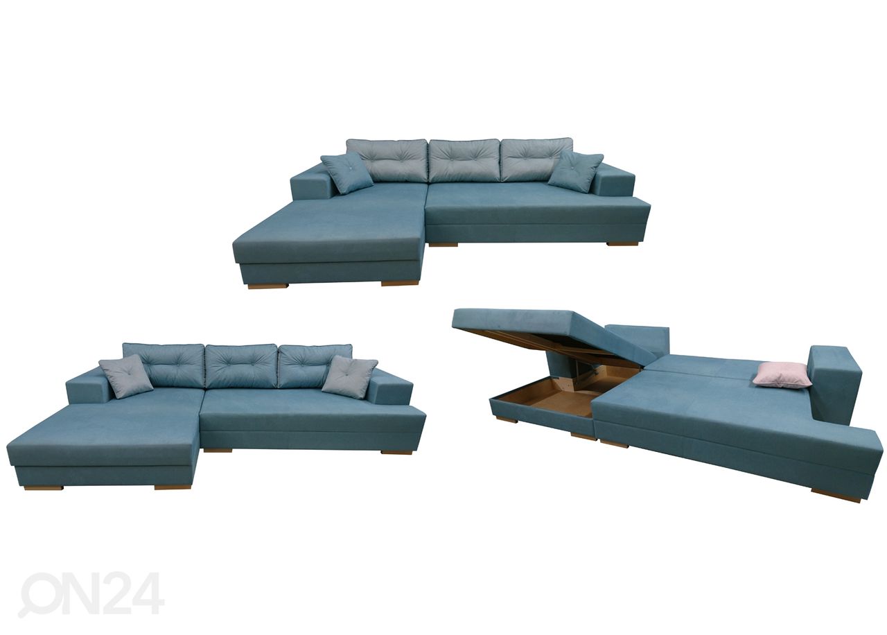 Угловой диван-кровать с двумя ящиками Aadu увеличить