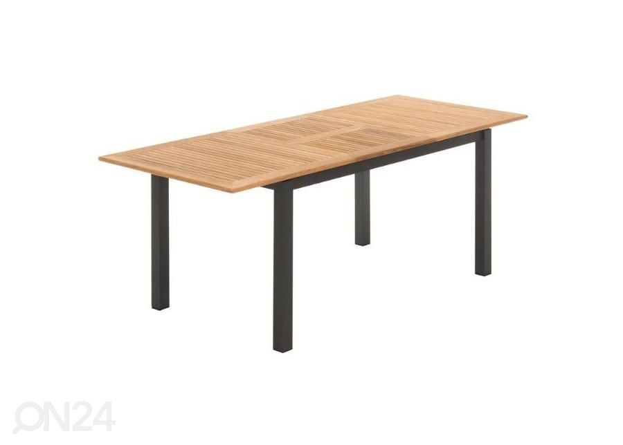 Удлиняющийся садовый стол Tika 156/214x88,5 cm, коричневый/чёрный увеличить