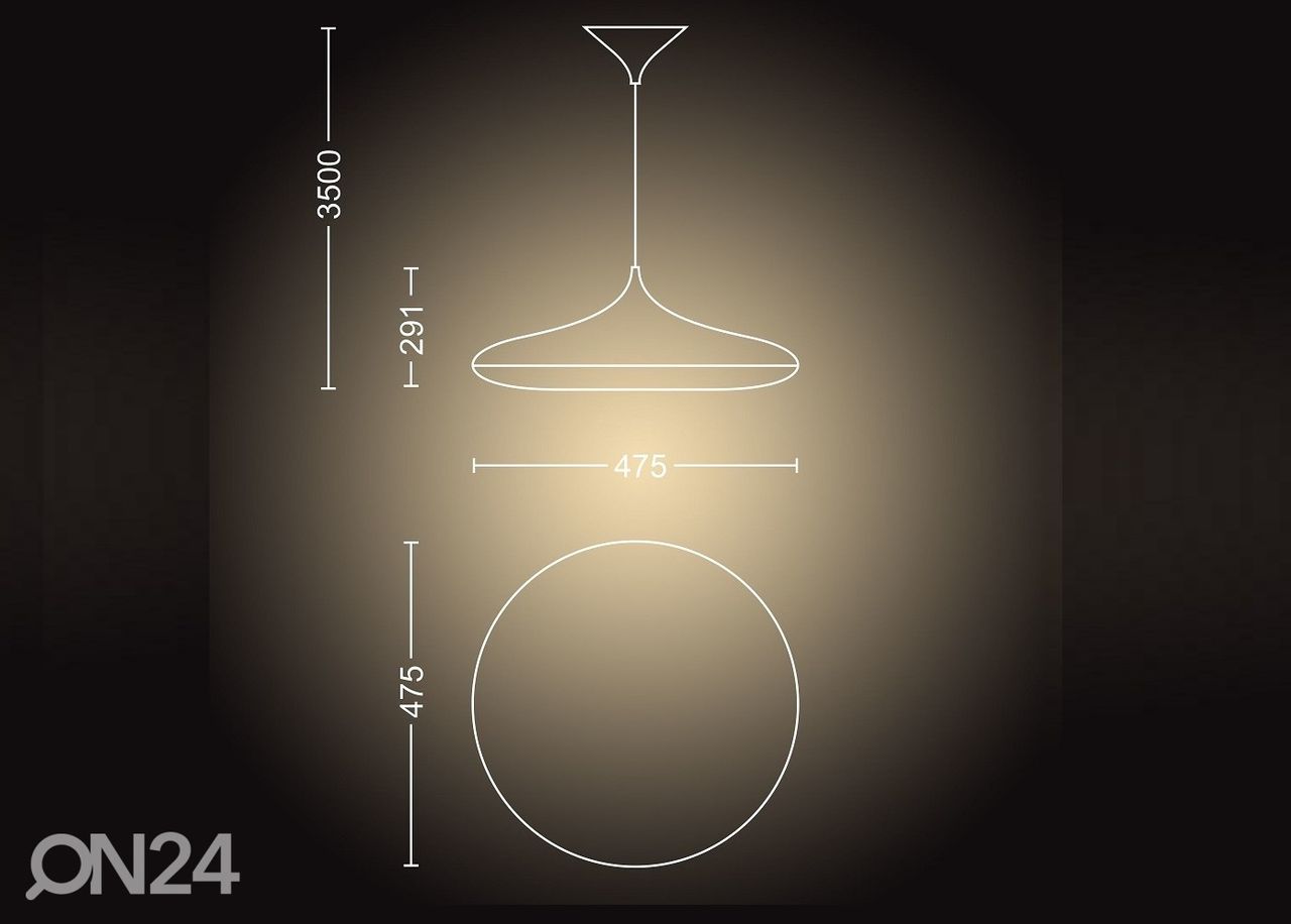 Умный подвесной светильник черного цвета Hue White ambiance Cher 1x39 Вт увеличить