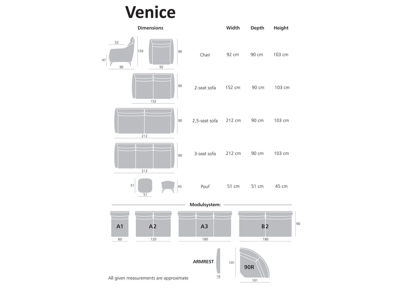 2-местный диван Venice увеличить