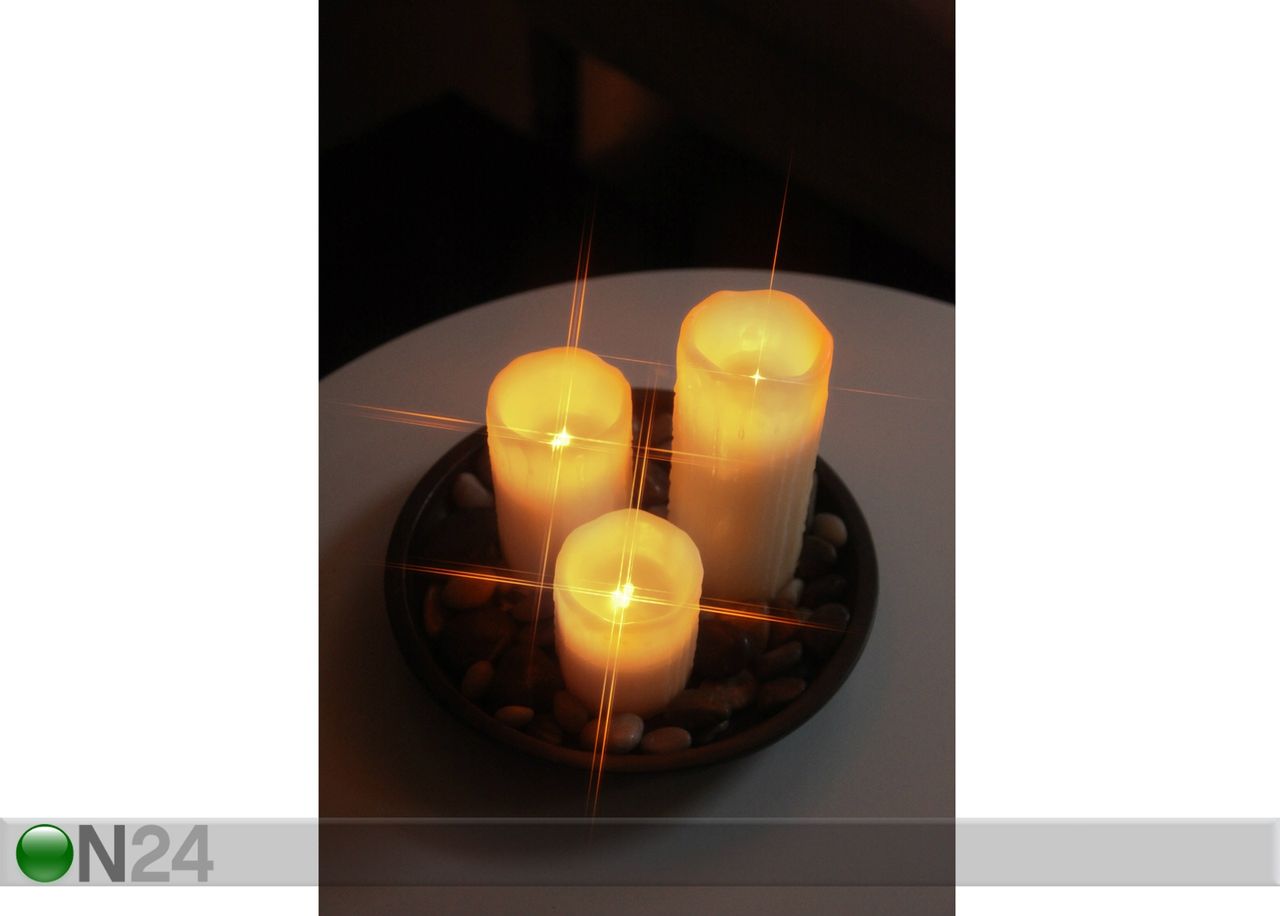 LED свеча из воска 10 см увеличить