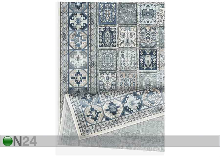 Narma вискозный ковер Zahra sand/blue 80x125 см увеличить