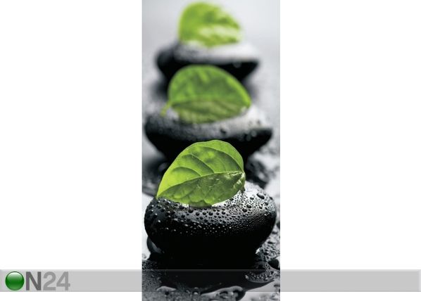 Флизелиновые фотообои Stones with leaves 90x202 cm