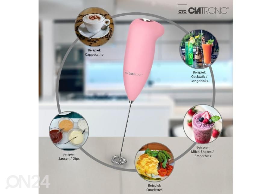 Блендер для приготовления молочной пены Clatronic, розовый увеличить
