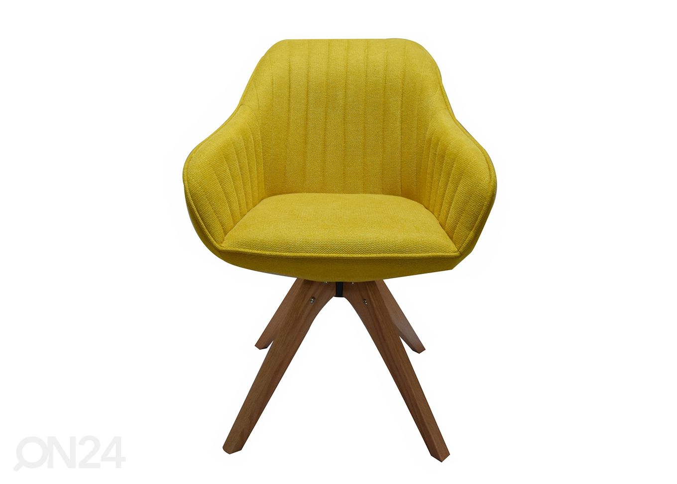 Вращаемый обеденный стул на 360°, горчично-желтый увеличить