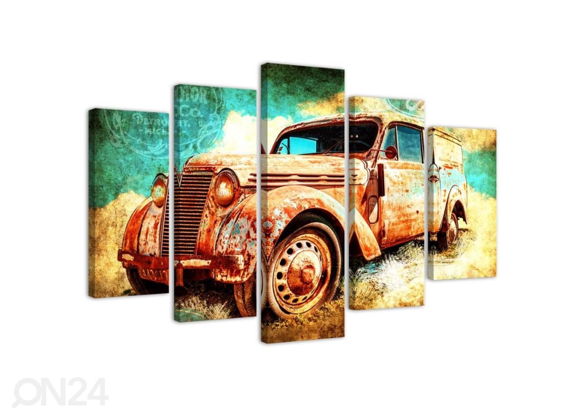 Картина из 5-частей Rusty car 100x70 см увеличить