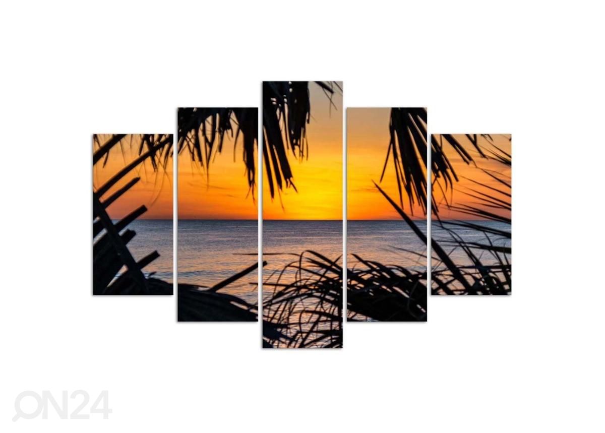 Картина из 5-частей Sea at sunset 100x70 см увеличить