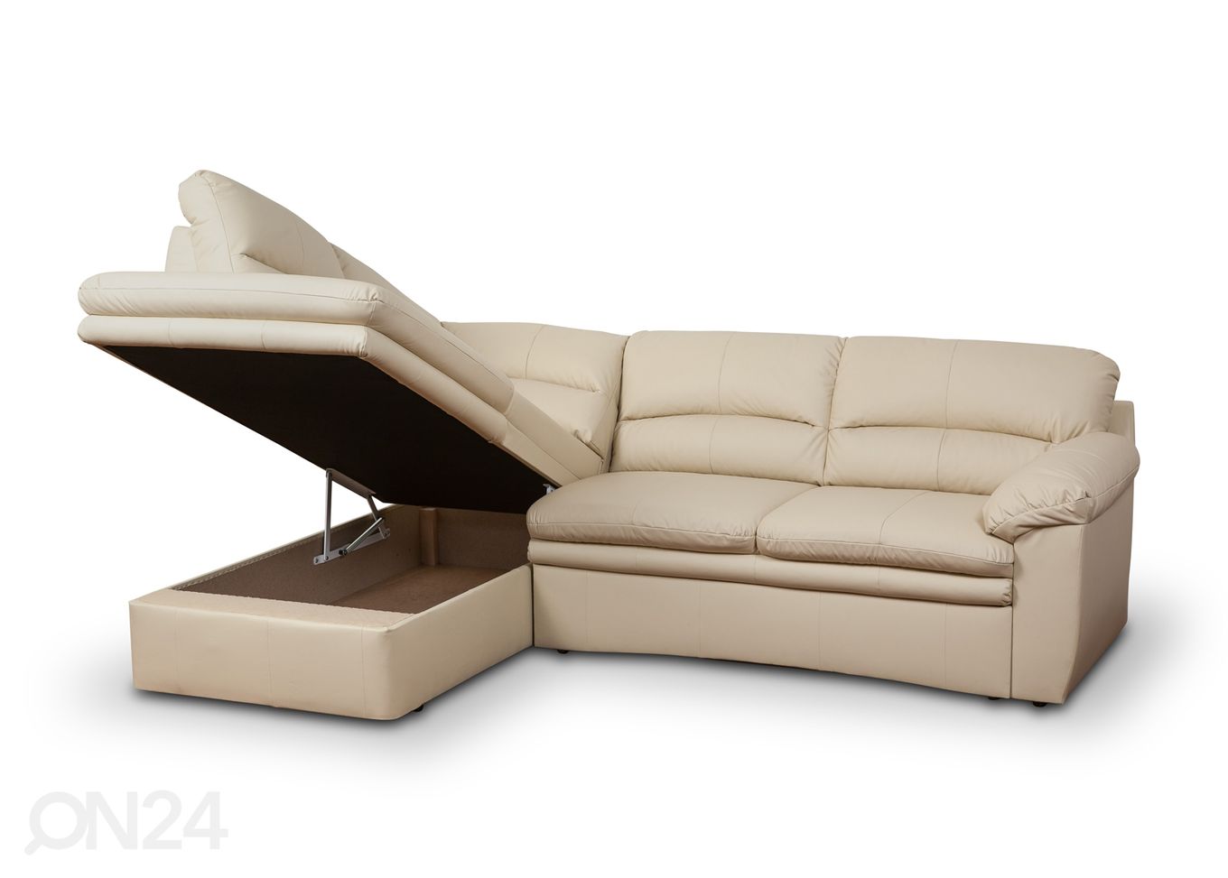 Кожаный угловой диван-кровать с ящиком Amasco увеличить
