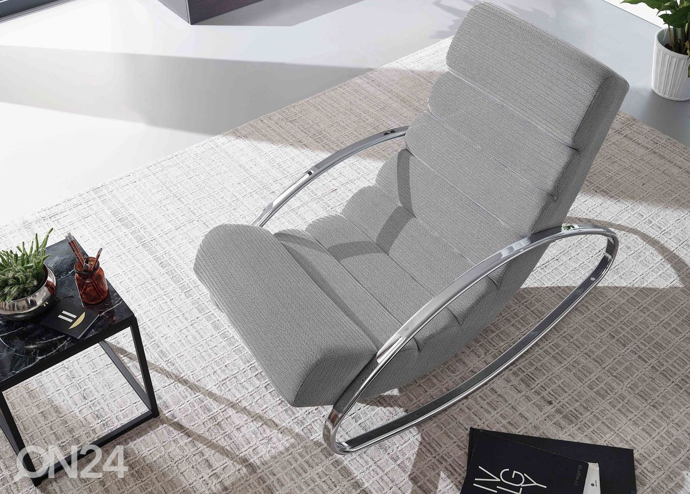 Кресло-качалка Relax, серый увеличить