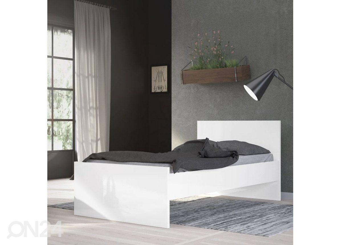 Кровать Naia 90x190 cm, белый глянцевый увеличить