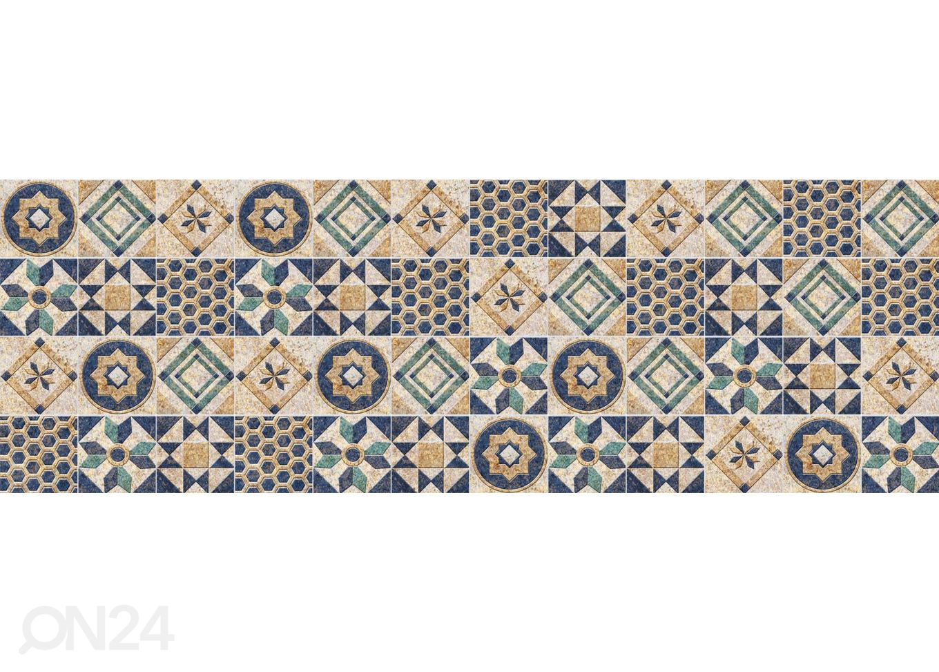 Кухонный фартук Abstract Blue Tiles 180x60 см увеличить