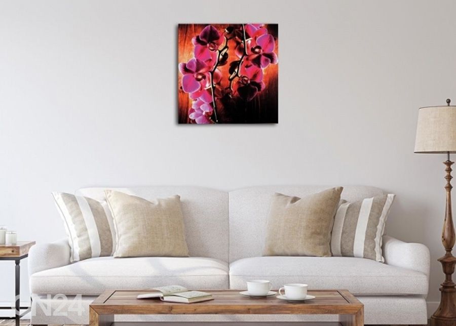 Настенная картина Pink Orchids 3D 30x30 см увеличить
