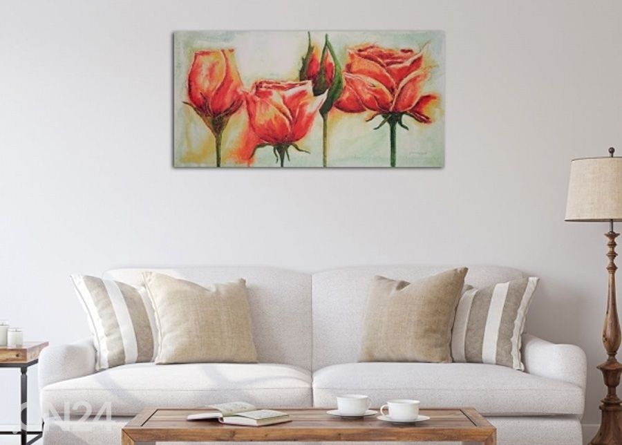 Настенная картина Roses in bloom 3D 100x50 см увеличить