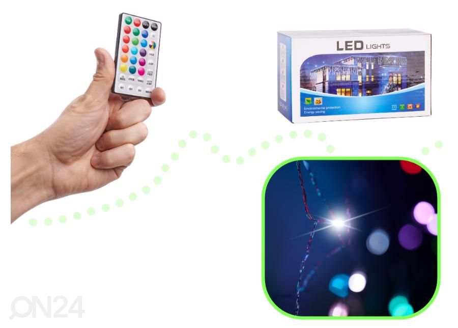 Световая гирлянда 3x3м 200LED USB + пульт с памятью на 16 цветов увеличить
