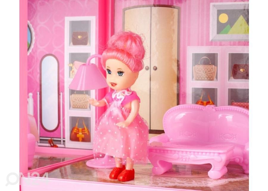 Складной кукольный домик с мебелью и куклой увеличить