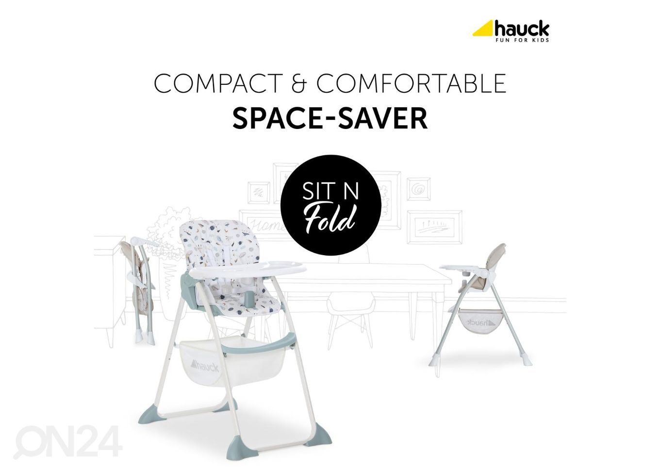Стульчик для кормления Hauck Essential Sit N Fold Space увеличить