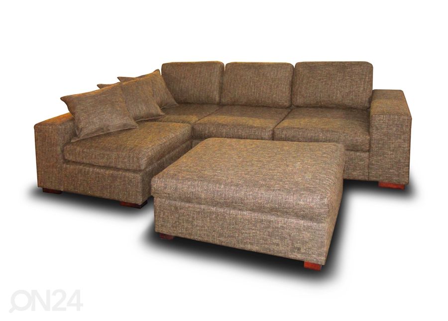 Угловой диван с пуфом увеличить