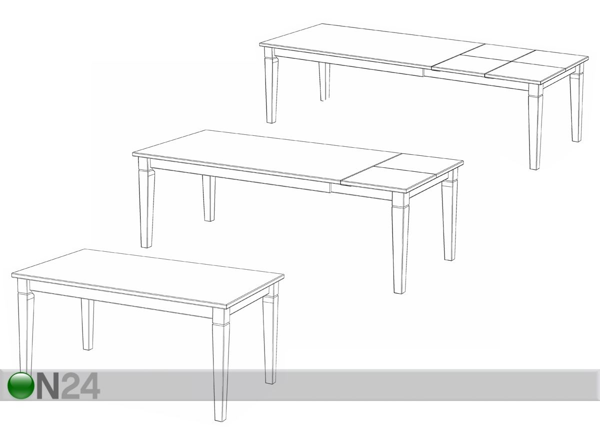 Удлиняемый обеденный стол Windsor 100x180-280 cm увеличить