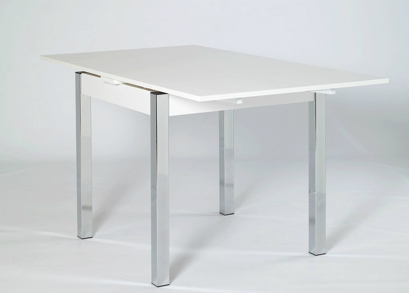 Удлиняющийся обеденный стол 80x80-147 cm, белый увеличить