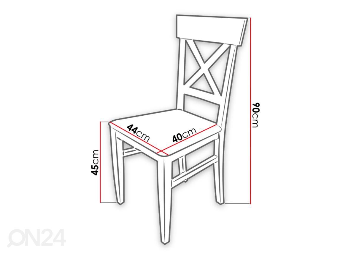 Удлиняющийся обеденный стол 90x160-210 cm + 6 стульев увеличить