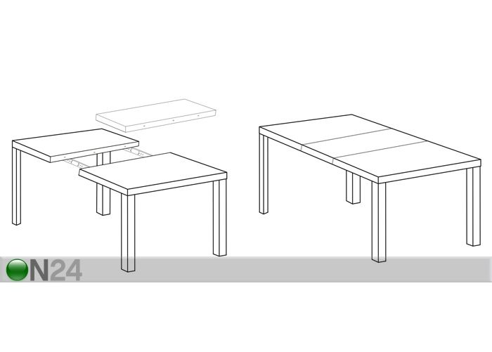Удлиняющийся обеденный стол Montego II 80x120-160 cm увеличить