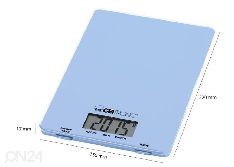 Цифровые кухонные весы Clatronic, синие увеличить