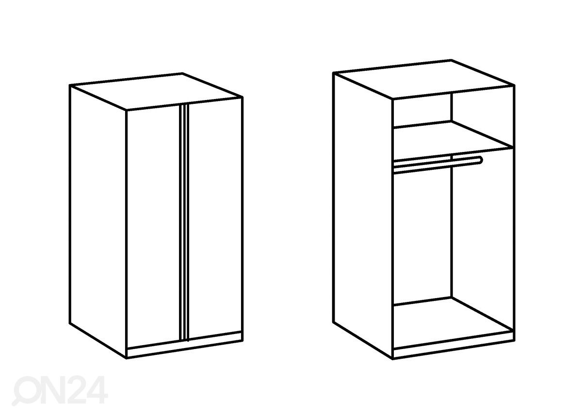 Шкаф платяной Trio 90 cm увеличить