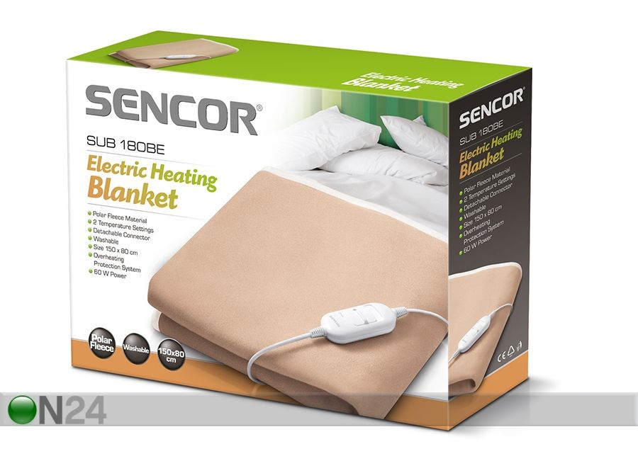Электрическое одеяло с подогревом Sencor 150x80 cм увеличить