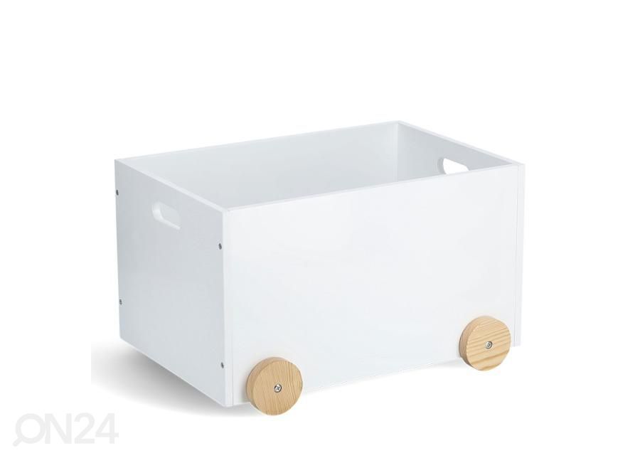 Ящик на колесиках для игрушек, белый увеличить