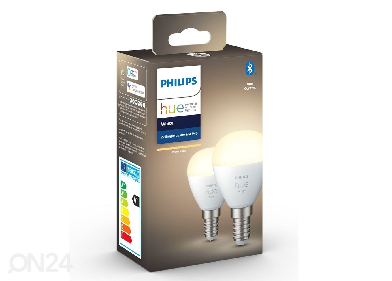 Hue White Luster лампочки 5,7 Вт E14, двойная упаковка увеличить